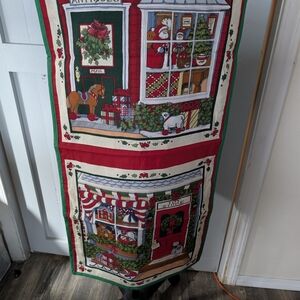 Festive Holiday Tapestry with Red and Green Accents